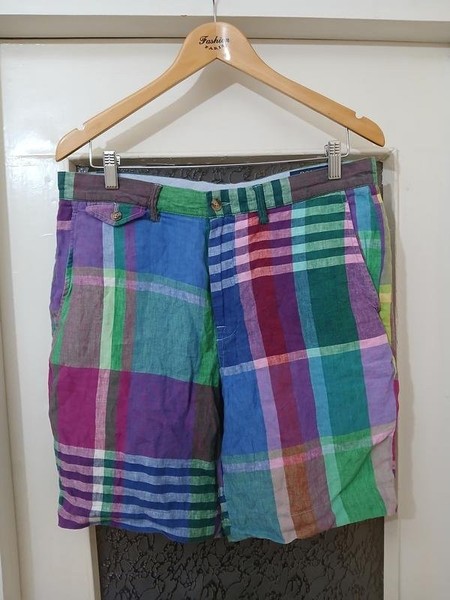 Men Polo Ralph Lauren Shorts Multicolor Linen 32
