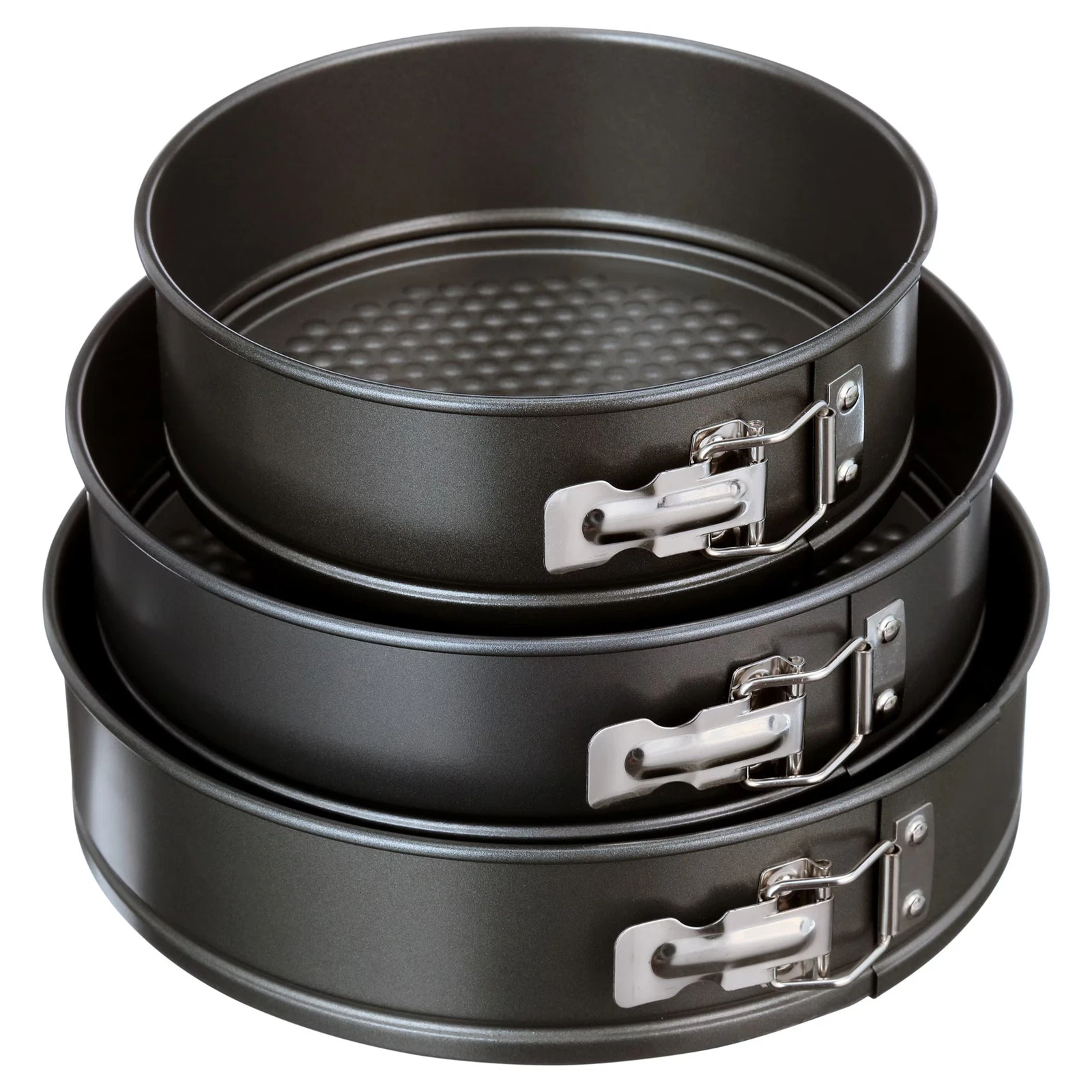 Set of 3 Round Nonstick Springform Cake Pans