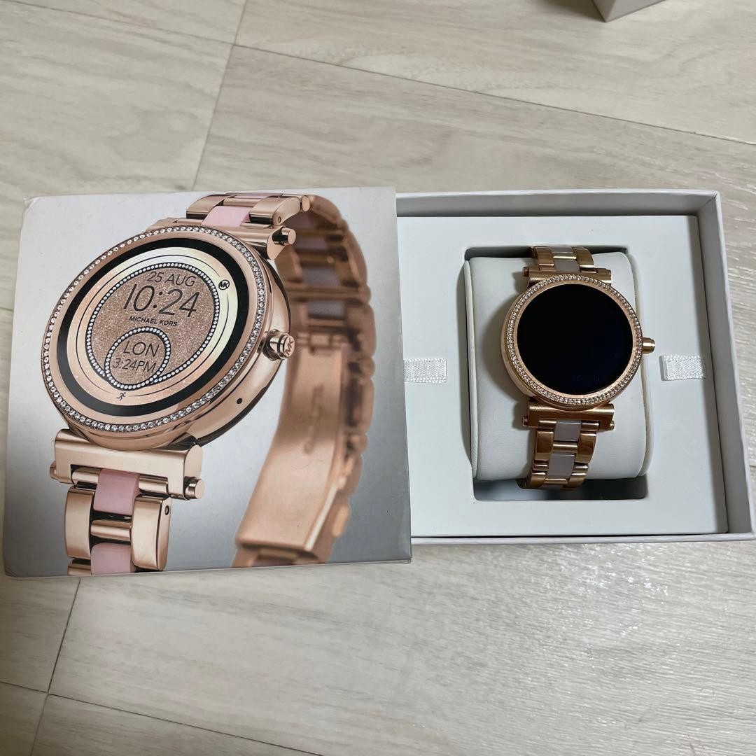 MICHAEL KORS スマートウォッチ DW5B フルセット 通電確認済 Michael Kors Access DW5B Rose Gold Stainless Steel Sofie Smart