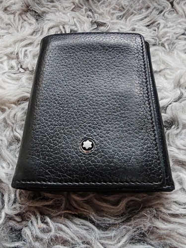 MONTBLANC Meisterstuck SOFT GRAIN Business TARJETERO triple NEGRO D ⭐RRP £240⭐ - Imagen 2 de 9