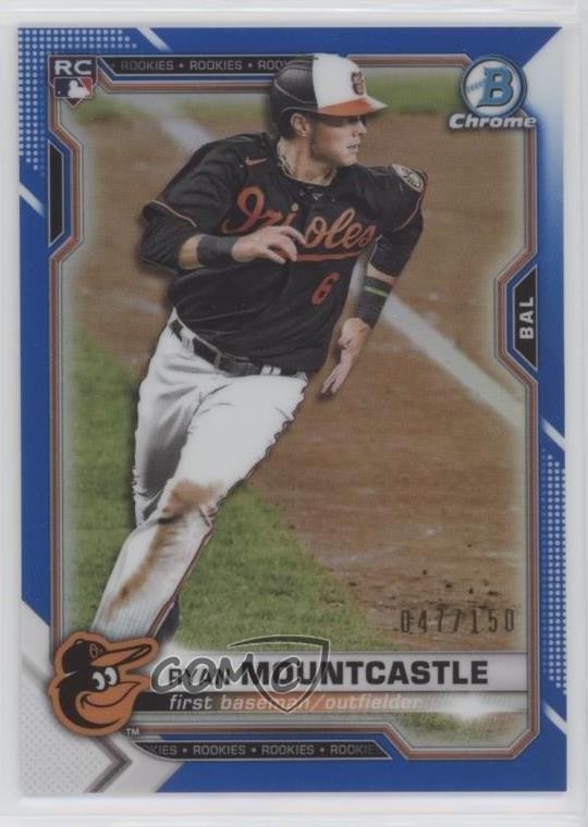 2021 Bowman Chrome Blue Refractor /150 Ryan Mountcastle #64 Rookie RC