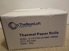 Thermal paper rolls Size: 2 1/4 X 50   Pack Of 50 rolls