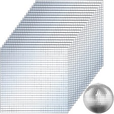 36000 Pieces Mirror Mosaic Tiles, 5 x 5 mm Adhesive Mirror Stickers, Real Gla...