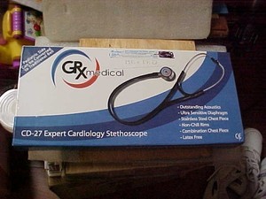 NEW GRX MEDICAL  CD=27 EXPERT   Cardiology  Stethoscope, Black  MINT IN BOX