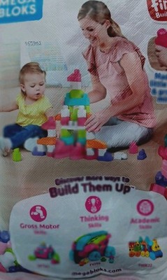 Mega Bloks First Builders Building Bag 1G Interlocking Blocks Set Age 1+ Plastic