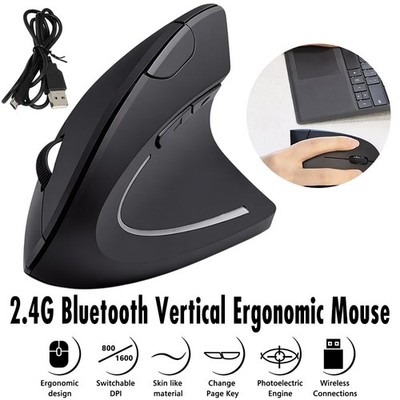 Vertikale Maus 2.4G Kabellos Bluetooth Vertical Ergonomic Mouse Wiederaufladbar