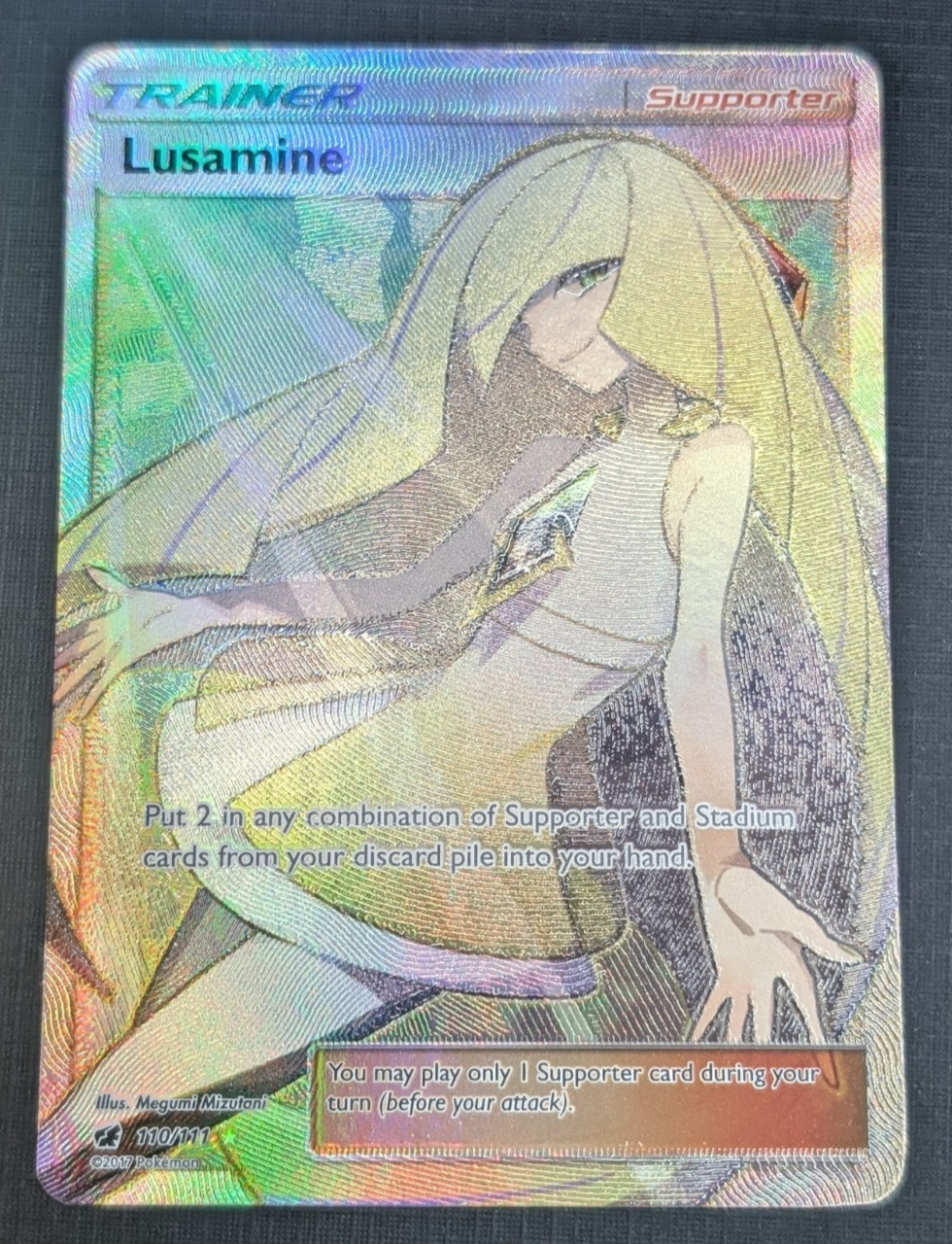 Pokémon Lusamine Trainer Full Art Holo Card 110/111 Crimson Invasion TCG LP