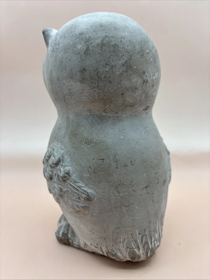 "Estatua de jardín de búho de hormigón de 7,5"" al aire libre cemento pájaro césped adorno patio escultura" Foto 4 de 4