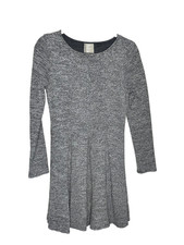 Dolan Left Coast Collection Dress Womens Earthcore Knit Pleated Small Gray