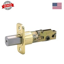 Universal 6-Way Replacement Deadbolt Latch Polished Brass