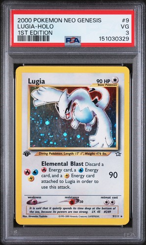 Lugia (1st Edition) graded PSA 3 for sale on eBay