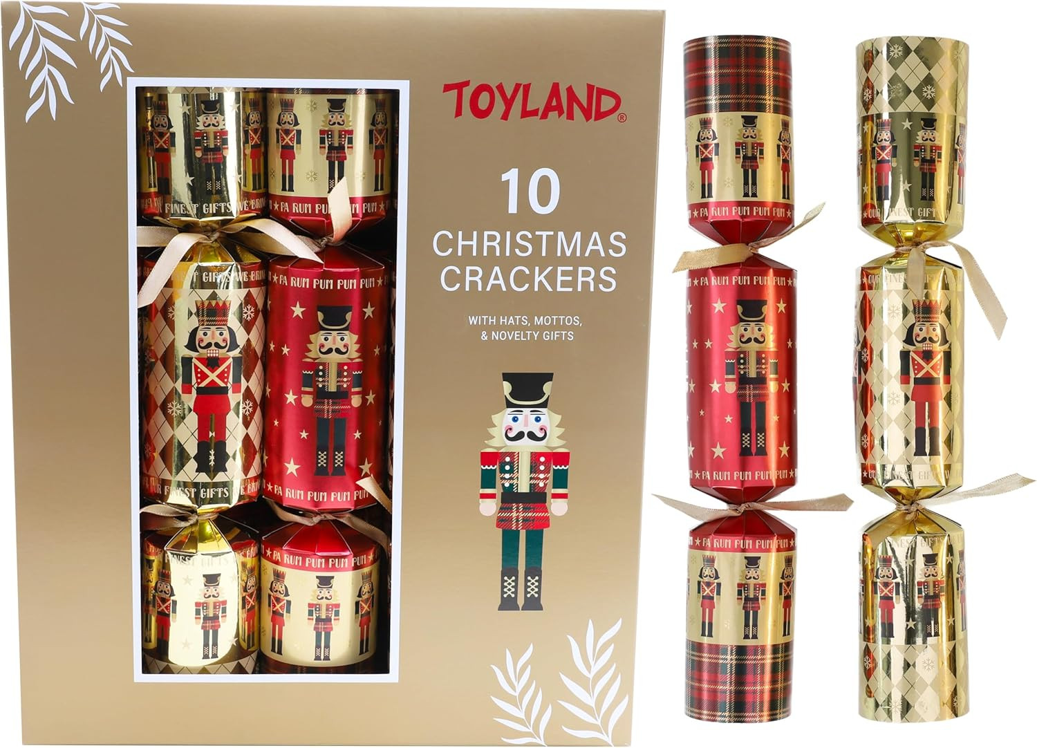 Pacco 10 Crackers di Lusso Silenziosi - Decorazioni Tavola Natale 14"