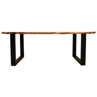 Baumkantentisch Catania - 200 X 100 Cm - Akazienholz - Gestell U-Form