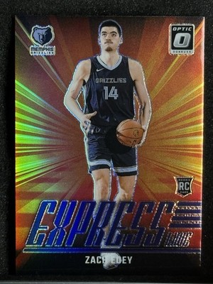 2024-25 Optic Basketball Zach Edey Rookie Express Lane Green /199 RC Grizzlies