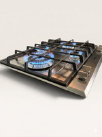 Smeg 60cm 4 Burner Gas Hob with Ultra Rapid Burner - Stainless Steel P261XGH