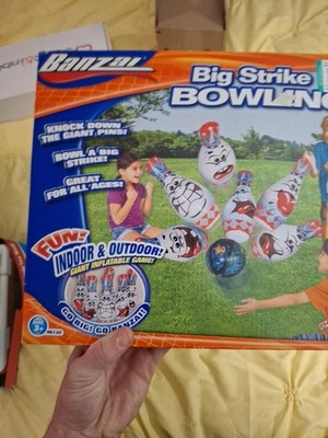 Banzai Big Strike Bowling Giant Inflatable Indoor Outdoor Game New Box Ages 3+
