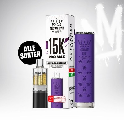 Al Fakher 15k Pro Max 15000 Züge Big Puff E-Zigarette Vape E-Shisha ALLE SORTEN