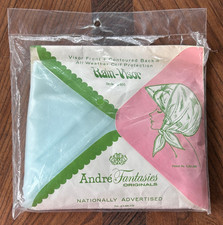 Vintage Hair Rain Bonnet Andre Fantasies Visor Light Blue Grandma Core Babushka