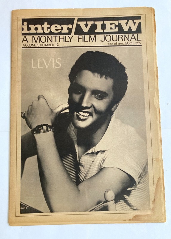 ANDY WARHOL'S INTERVIEW MAGAZINE - Vol 1, No12 - Elvis, Stones, Groupies 1970 EX