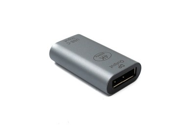 System-S DisplayPort Adapter DP Buchse zu USB 3.1 Typ C Buchse 4K Kabel in Grau