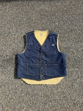 Carhartt Union Made Men's Denim Vest Sherpa Lined Vintage 1980s