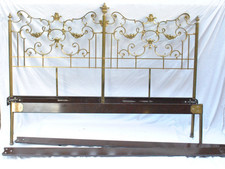 Letto Matrimoniale Vintage anni '70 Modernariato OTTONE MASSICCIO. COMPLETO