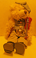 Peluche morbido simpatico orsacchiotto musicista con violino e fiocco