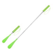 Shoe Horn 11.8"-28" Long Handle Retractable Telescopic Shoehorn, Green