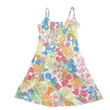 Old Navy Floral Linen Blend Cottage Boho Milkmaid Mini Dress Womens Small Pockts