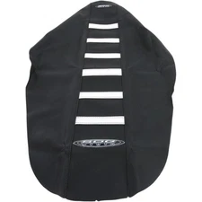 SDG 6-Rib Gripper Seat Cover White Ribs/Black Top/Black Sides #95940WK KTM