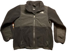 The North Face Denali Fleece Jacket Girls L 14/16 Black Polartec Full Zip Youth
