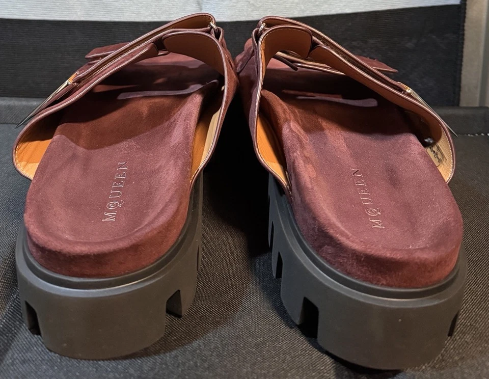 Sandalia McQueen Arrow Pin de cuero deslizable para hombre talla 13 EE. UU. Foto 4 de 4