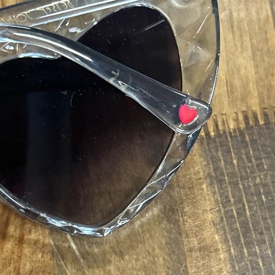 Gafas de sol Betsey Johnson AH0821 53606FBJ020 corazón transparente Foto 3 de 4