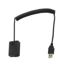 NP-FW50 Dummy Battery Adapter Cable for SONY A6500, A6400, A6300, A6100, A6000