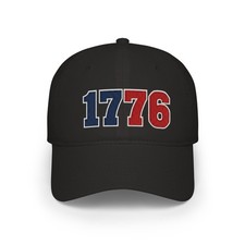 1776 Patriotic Numbers Baseball Cap  Red White Blue