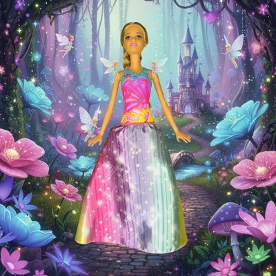 BARBIE FRB12 BRUSH `N SPARKLE PRINCESS  (LIGHT & SOUND) / MATTEL 2018