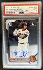 2022 Bowman Ricardo Genoves Chrome Auto 1st Prospect #CPA-RGV Giants PSA 9