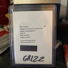 2024-25 Donruss Optic Zach Edey Fast Break Signatures Auto Redemption Rookie