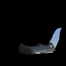 Gerber 650 Folding Knife Serrated Stainless Steel Blade Textured Black Handle