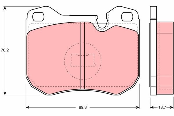 Trw Bremsbelagsatz Scheibenbremse GDB309 FüR Porsche 944 928 924 Carrera Turbo-image