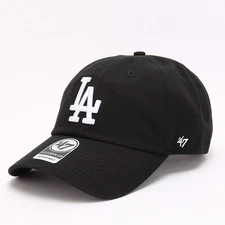 Los Angeles Dodgers '47 Clean-Up Hat Black, Adjustable Baseball Cap MLB