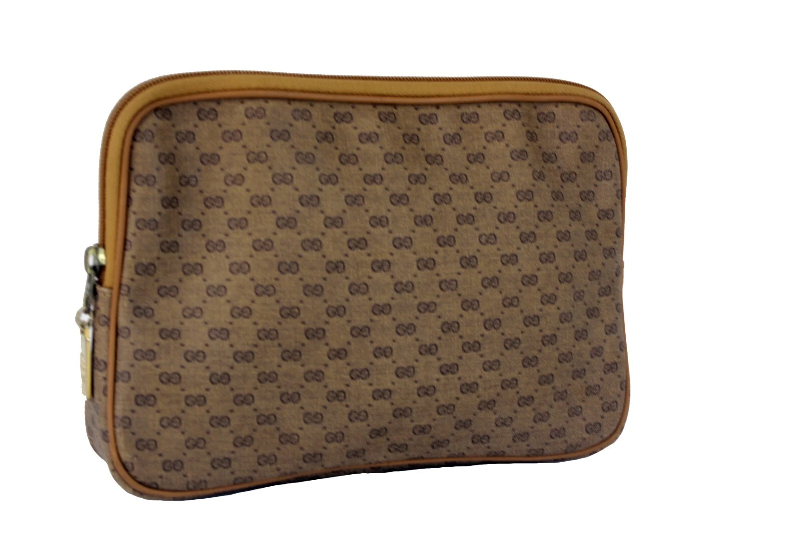 GUCCI Micro GG PVC Toile Accessoires Pochette Sac Secondaire Sac À Main Utilisé Italie