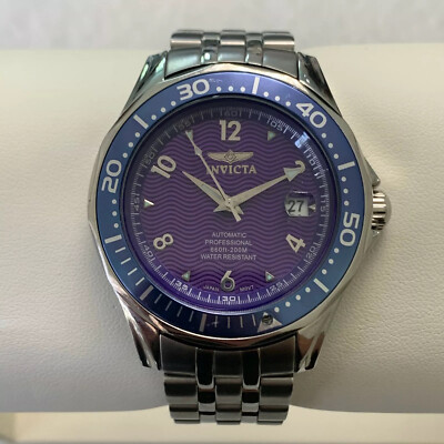 INVICTA AUTOMATIC PROFESSIONAL SS BLUE DIAL WATCH *NEW* MODEL 3300