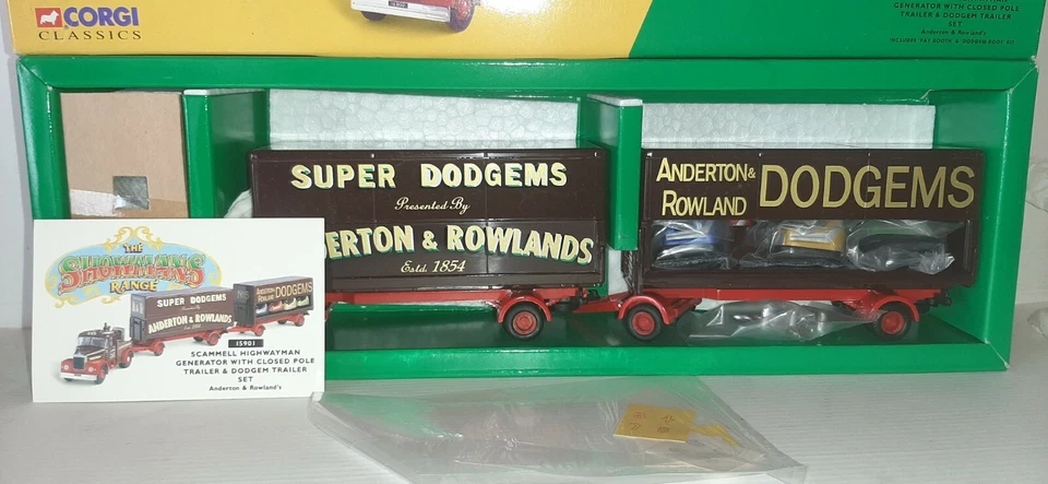 SCAMMELL HIGHWAYMAN GENERATOR CLOSED POLE TRAILER & DODGEM 15901 CORGI CLASSICS - Immagine 2 di 2