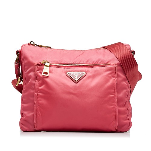 Authenticated Prada Tessuto Pink Nylon Fabric Crossbody Bag eBay