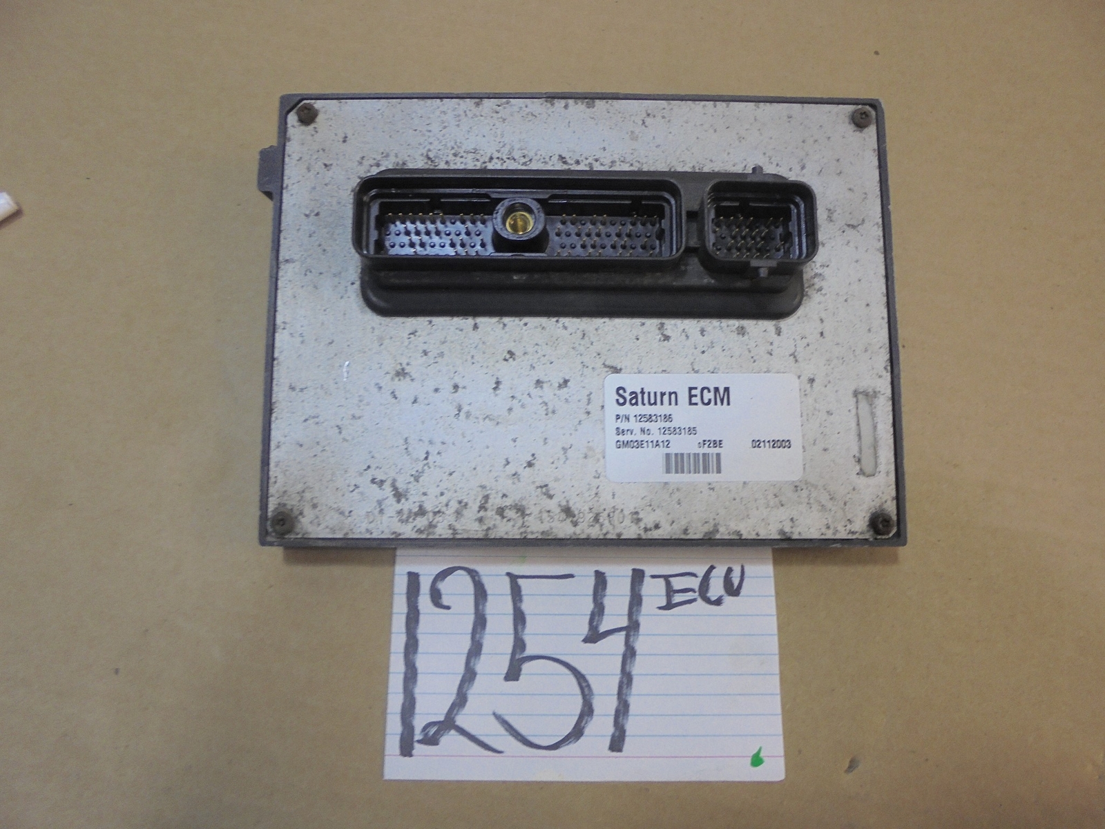 03 Saturn Ion #1254 Engine Computer ECM ECU 12583186