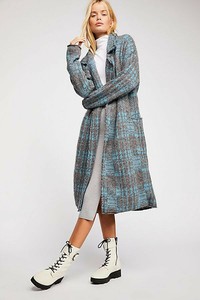 blue plaid coat