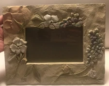 Cheri Blum Resin Stoneware Floral Photo Frame 6" x 4" Fetco Brand