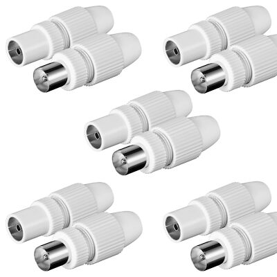 5 paar quick IEC Stecker + Kupplung insg. 10 Stück KOAX TV Antennen Kabel Buchse