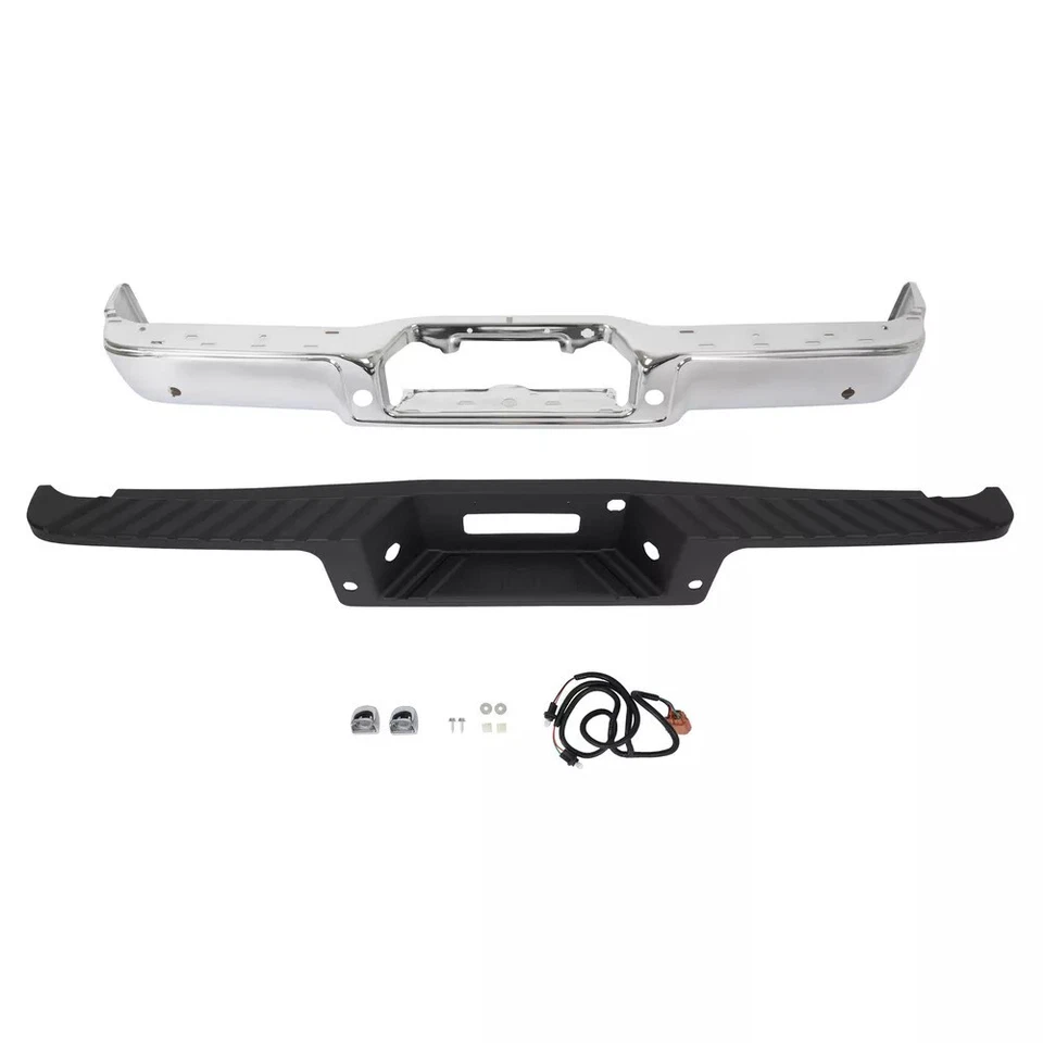 Chrome Rear Step Bumper Assembly w/ Lights For Ford F150/Lincoln Mark LT 06-08 - Image 3 of 4